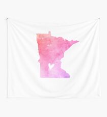 Minnesota Pink Wall Tapestry