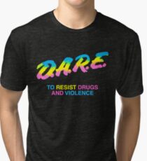 DARE 90s drugs tshirt shirt Tri-blend T-Shirt