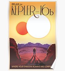 Nasa Travel Poster-Kepler-16b Poster
