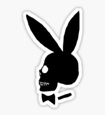 Skull bunny playboy tee Sticker