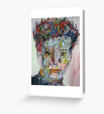DYLAN THOMAS - oil portrait Greeting Card