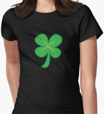 Grüner Kleeshamrock für St Patrick Tag niedlich! Tailliertes T-Shirt für Frauen