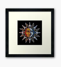 Celestial Mosaic Sun/Moon Framed Print