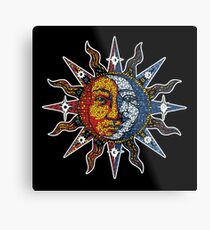 Celestial Mosaic Sun/Moon Metal Print