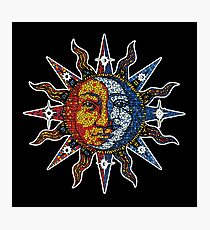 Celestial Mosaic Sun/Moon Photographic Print