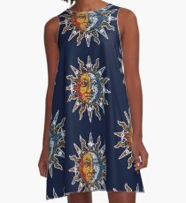 Celestial Mosaic Sun/Moon A-Line Dress