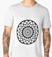 Round graphic, geometric decorative, mandalas or henna design in vector. Men's Premium T-Shirt