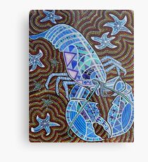 Nigel der Blaue Hummer Metalldruck