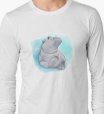 Fiona the Baby Hippo Swimming Long Sleeve T-Shirt