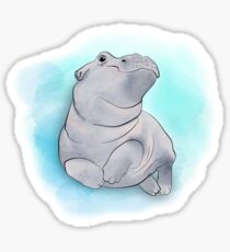 Fiona the Baby Hippo Swimming Sticker