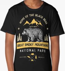 Great Smoky Mountains National Park Shirt Bear Vintage Gift Ideas T-shirt Long T-Shirt