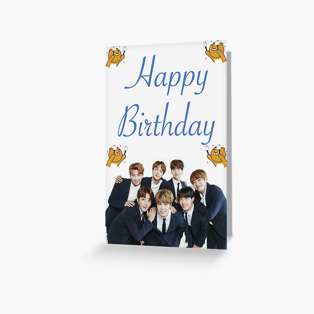 Tarjetas de felicitación «Tarjeta de cumpleaños BTS» de baekgie29