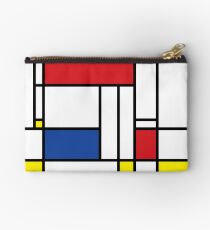 Mondrian Minimalist De Stijl Modern Art Zipper Pouch