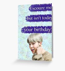 Jimin Birthday Card Greeting Card