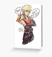 Kacchan and Cyndaquil Greeting Card