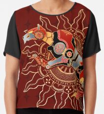 Roter Löwe Batik Chiffontop