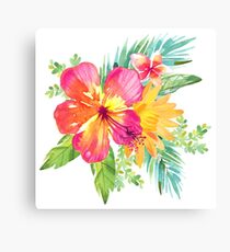 Lienzo Flores coloridas tropicales