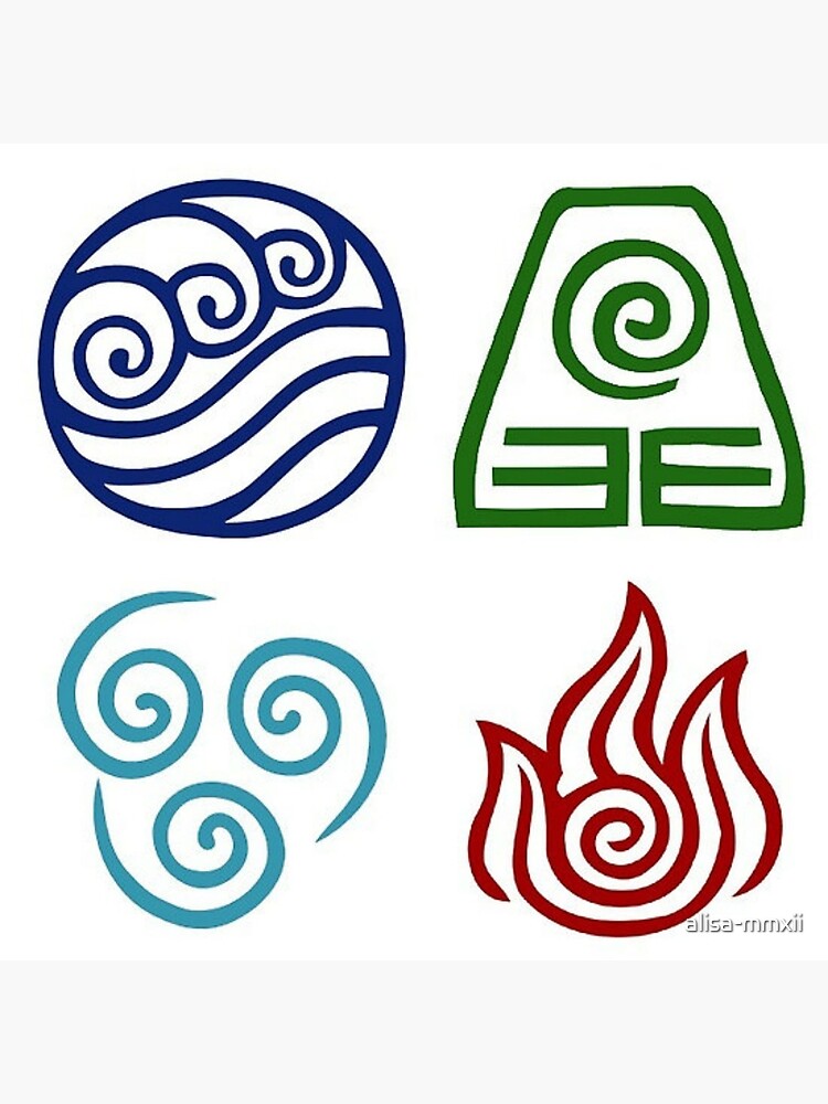 "Avatar - Elements Symbols" Art Print by alisa-mmxii | Redbubble