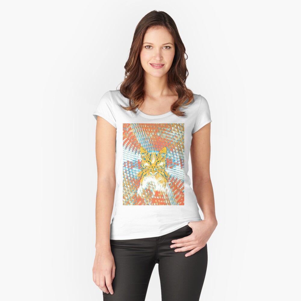 Yellow Cat Fitted Scoop T-Shirt