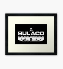 Sulaco (USS) White Framed Print