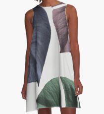 Monstera 02 A-Linien Kleid