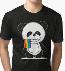 Gay Pride Panda Shirt Tri-blend T-Shirt