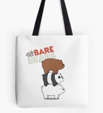 We Bare Bears Cartoon - Bear Stack - Grizz, Panda, Ice Bear Tote Bag
