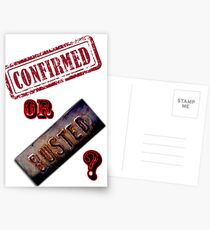Confirmed or Busted Mythbusters Postcards