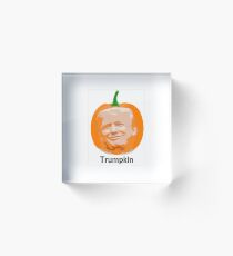 Trump Trumpkin Halloween Acrylic Block