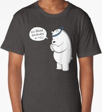 Ice Bear Believes In You - We Bare Bears Cartoon Long T-Shirt