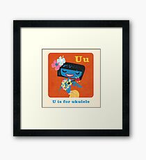 U is for ukulele Framed Print