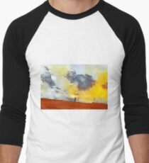 Coloring mountains Men's Baseball ¾ T-Shirt