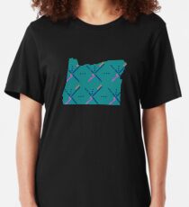 PDX Flughafen Teppich Portland ODER Slim Fit T-Shirt