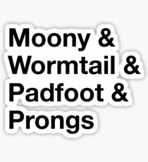 Moony, Wormtail, Padfoot, & Prongs Sticker