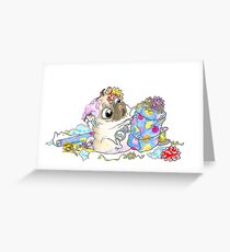 Wrapping Presents birthday pug Greeting Card