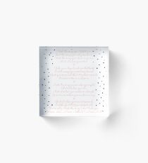 10 Things I Hate About You - Poem Acrylic Block