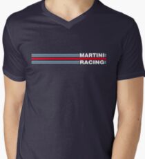 Martini Racing horizontal stripe Men's V-Neck T-Shirt