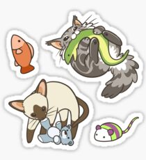 Cats and Toys Sticker