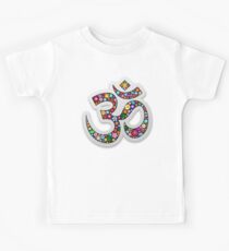 Namaste Floral Yoga Symbol Kids Tee