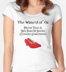 Wizard of Oz Dorothy's Shoes Women's Fitted Scoop T-Shirt