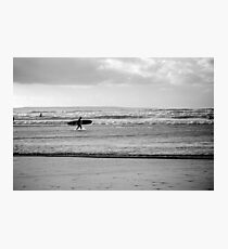 Black and white Surfer Photographic Print