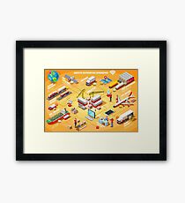 Export Trade Logistics Infographic Icons Framed Print