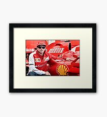 Kimi Raikkonen Ferrari F1 Driver Framed Print