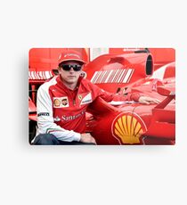 Kimi Raikkonen Ferrari F1 Driver Metal Print