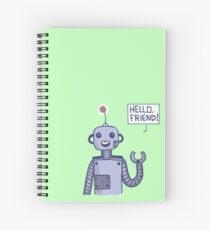 a friendly robot Spiral Notebook