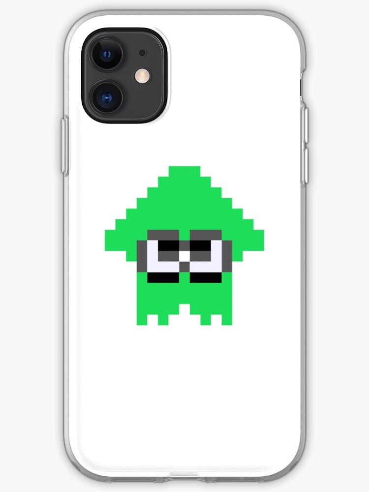 splatoon squid pixel art green iphone case cover by jjickrsa redbubble splatoon squid pixel art green iphone case cover by jjickrsa redbubble