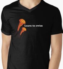 Learn to swim reversed Men's V-Neck T-Shirt
