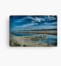 Dock on a Salton Sea Canal Canvas Print