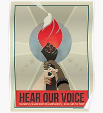 Women’s March Protest Poster – Hear Our Voice Poster