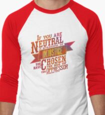 "If you are neutral in situations of injustice..." | Autumnal Baseball ¾ Sleeve T-Shirt
